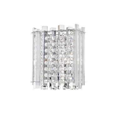 Nova Luce Element - Wandleuchte - 18 x 11 x 22 cm - Chrom und transparent