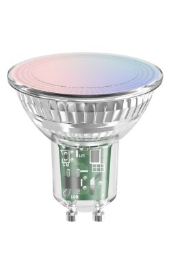 Calex Smart Bluetooth Mesh LED-Spot - Ø 5 x 5,8 cm - GU10 - 5W - Dimmfunktion und einstellbare Lichtfarbe per App - RGB+W