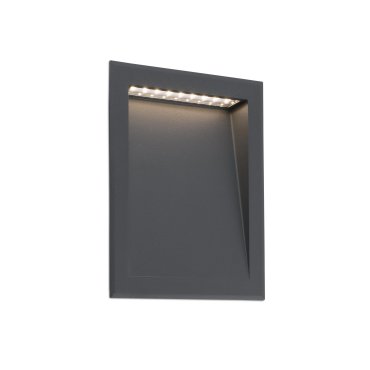 Faro Soun - Wandeinbauleuchte - 19,3 x 7,3 x 23,8 cm - 8W LED inkl. - IP65 - dunkelgrau