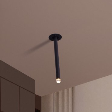 Nova Luce Stilvi - Deckenleuchte - Ø 5 x 24 cm - 4W LED inkl. - Sand schwarz