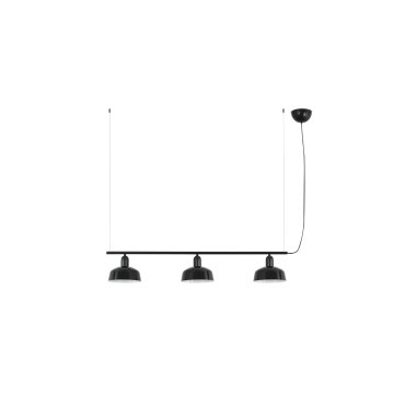 Faro Tatawin S - Pendelleuchte - 100 x 18,4 x 210 cm - schwarz satiniert und schwarz glänzend
