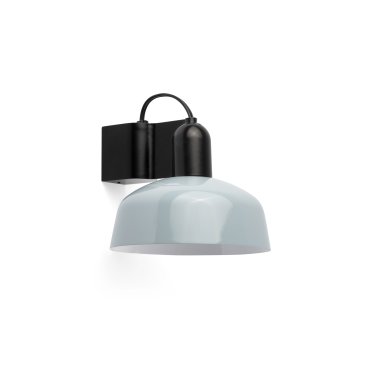 Faro Tatawin - Wandleuchte - Ø 18,4 x 15,5 cm - schwarz satiniert und grau-blau glänzend