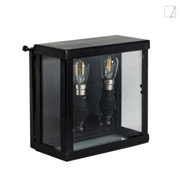 Authentage Vitrine Petite 2L - Außenwandleuchte 2L - 15 x 7,5 x 15 cm - IP43 - Bronze