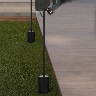 Nova Luce Sento - Gartenleuchte - Ø 6,5 x 50 x 6 cm - 3W LED inkl. - IP65 - dunkel anthrazit