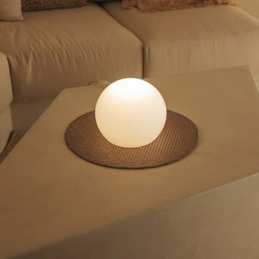 New Garden Buly 20 - Tischleuchte mit Kabel - Ø 20 x 17,5 cm - 3W LED inkl. - durchscheinendes Limettengrün