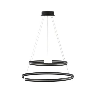 Nova Luce Torrente - Pendelleuchte - Ø 80 x 120 cm - 93W dimmbare LED inkl. - Sand schwarz