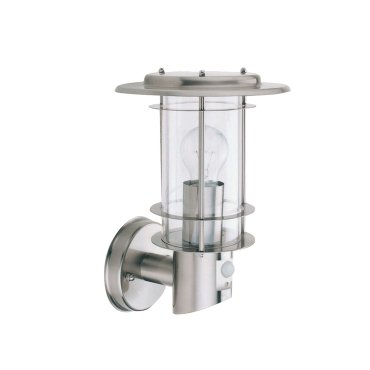 Searchlight Maltont - Außenwandleuchte mit Bewegungsmelder - 21 x 32,1 cm - IP44 - Edelstahl