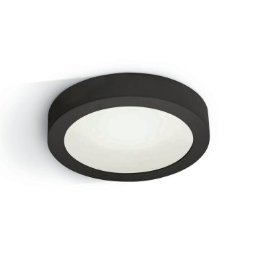ONE Light LED Plafo Round - Deckenleuchte - Ø 24 x 3,9 cm - 16W LED inkl. - schwarz - weiße Lichtfarbe