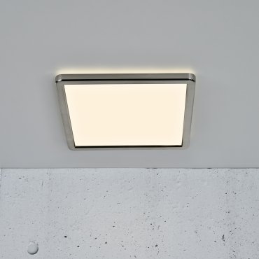 Nordlux Oja - Deckenleuchte - 30 x 30 x 2,5 cm - 3 Stufen Moodmaker SceneSelect Funktion - 14,5W LED inkl. - Nickel gebürstet