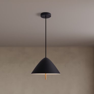 Nova Luce Oros - Hängelampe - Ø 40 x 150 cm - 17W LED inkl. - sand schwarz