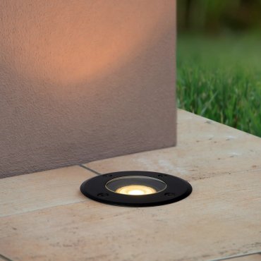 Lucide Biltin - Bodenspot für den Außenbereich - Ø 108 mm, Ø 104 mm Einbaumaß - IP67 - schwarz