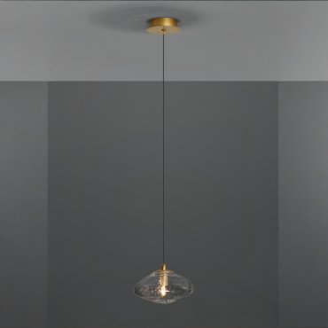 Nova Luce King - Hängeleuchte - Ø 16 x 200 cm - gold und transparent