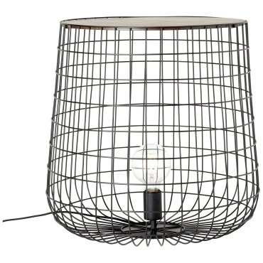 AUSSTELLUNGSSTÜCK - Brilliant Priam – Stehlampe / Tischchen – Ø 50 x 48 cm – Holz