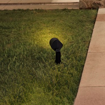 Nova Luce Spy - Gartenpfosten auf Erdspieß - Ø 7 x 19 x 14 cm - IP65 - Sand schwarz