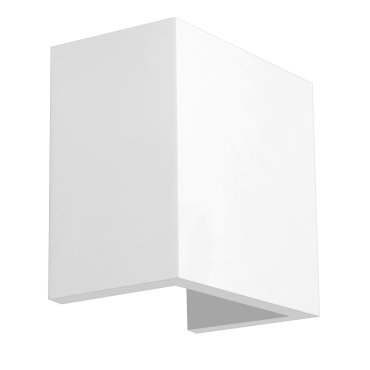 Nova Luce Sandro Square - Wandleuchte - 12 x 12 x 7 cm - weißer Gips