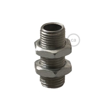Creative Cables - Gewindestange mit 2 Muttern - Ø 1 x 2,5 cm - Metall grau