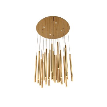 Maxlight Organic - Pendelleuchte - Ø 62 x 190 cm - 33 x 1W + 4 x 3W dimmbare LED inkl - gold