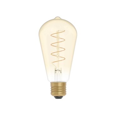 Creative Cables LED-Filament-Lampe - Ø 6,4 x 14,9 cm - E27 - 4W dimmbar - 1800K - Bernsteinfarben