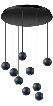 ETH Grace - hängeleuchte - Ø 4,8 x 400 cm - 36W dimmbare LED inkl. - schwarz