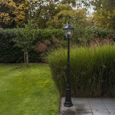 Lutec London - Solar Gartenpfosten - 31 x 31 x 227 cm - 3 x 2W LED inkl. - IP44 - schwarz