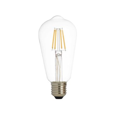 Searchlight LED Lampe - Ø 6 x 13 cm - E27 - 6W dimmbar (5er Set) - 2700K - transparent