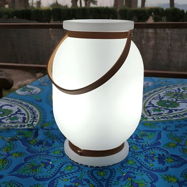 New Garden Candela - wiederaufladbare Tischleuchte - RGB+W - Ø 20 x 29 cm - 3W dimmbare LED inkl. - IP65 - weiß