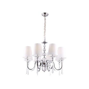 Maxlight Charlotte - Kronleuchter - Ø 70 x 130 cm - Chrom und Weiß