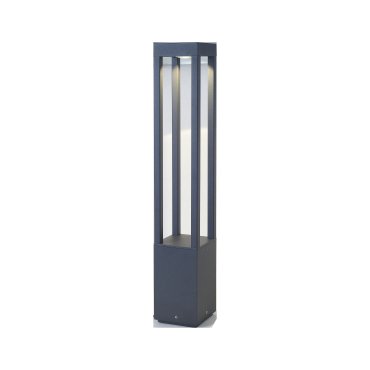 Faro Agra - Gartenleuchte - 10,8 x 10,8 x 65 cm - 9W LED inkl. - IP55 - dunkelgrau