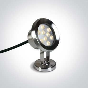 ONE Light LED Underwater Range - Unterwasser-LED-Strahler - Ø 14,3 x 21 cm - 9 x 1W dimmbare LED inkl. - IP68 - Chrom - warmweiße Lichtfarbe