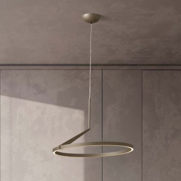 Nova Luce Tilia - Pendelleuchte - Ø 60 x 250 cm - LED 31W dimmbar inklusive - Mokka