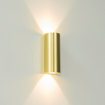 Artdelight Brody - Wandleuchte - Ø 7,2 x 18 cm - 2 x 4W LED inkl. - IP54 - gebürstetes Gold