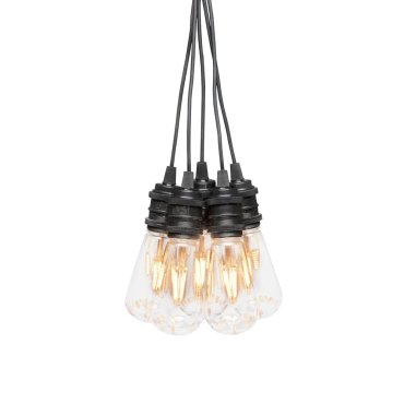 Konstsmide - dekorative Lichterkette mit Dimmfunktion - Verlängerungsset - 9,15 Meter Länge - 10 LED-Lampen inkl. - 7W - IP44 - schwarz