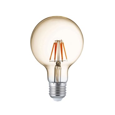 Searchlight LED Lampe - Ø 10 x 14 cm - E27 - 6W dimmbar (5er Set) - 2700K - bernsteinfarben