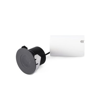 Faro Grund - runder Bodenstrahler für außen - Ø 80 mm, Ø 60 mm versenkt - inkl. 7W LED - IP67 - schwarz - warmweiße Lichtfarbe (2700K)