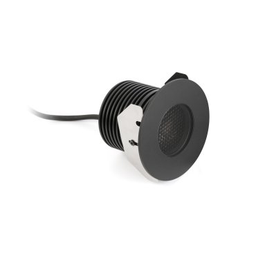 Faro Grund - runder Bodenspot für außen - Ø 92 mm, Ø 68 mm versenkt - inkl. 13W LED - IP67 - schwarz