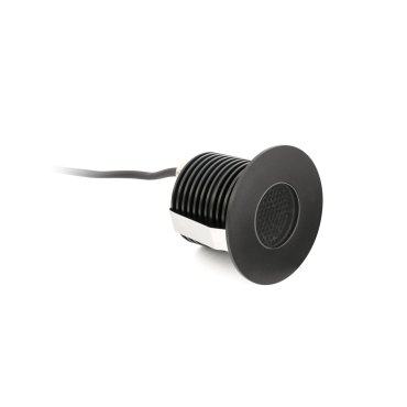 Faro Grund - runder Bodenstrahler für außen - Ø 80 mm, Ø 60 mm versenkt - inkl. 7W LED - IP67 - schwarz - warmweiße Lichtfarbe (3000K)