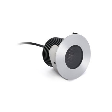 Faro Grund - runder Bodenspot für den Außenbereich - Ø 92 mm, Ø 68 mm versenkt - inkl. 13W LED - IP67 - Edelstahl mattiert