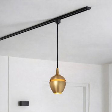 Lucide Track Preston Pendelleuchte - 1-Phasen-Schienensystem - Ø 9 x 130 cm - gold
