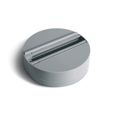 ONE Light Square Track Surface - Aufputzsockel für Stromschienenstrahler - 3-Phasen-Stromschienensystem - Ø 11,2 cm - 6A - grau