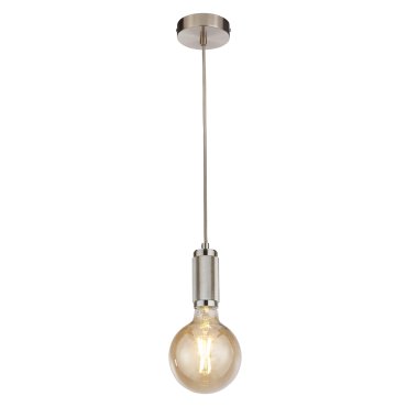 Searchlight - Pendelleuchte - Ø 10 x 300 cm - satiniert silber und schwarz