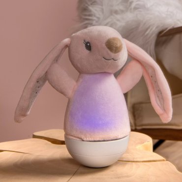 Lucide Dolly - batteriebetriebene Tischleuchte - 10 x 11 x 18 cm - 3W LED RGB inkl - rosa