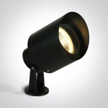 ONE Light Gartenstrahler – Bodenstrahler auf Erdspieß – Fassung E27 – Ø 12 x 20,5 cm – IP65 – schwarz