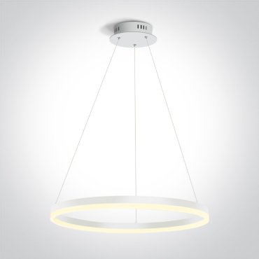 ONE Light LED Pendelleuchte Rings - Hängeleuchte - Ø 60 x 150 cm - 40W LED inkl. - weiß