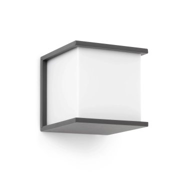 Faro Kubick - Wandleuchte - 16,5 x 16,5 x 16,5 cm - IP44 - dunkelgrau