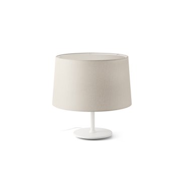 Faro Windsor – tischlampe – Ø 48,5 x 51 x 29 cm – mattweiß und leinen