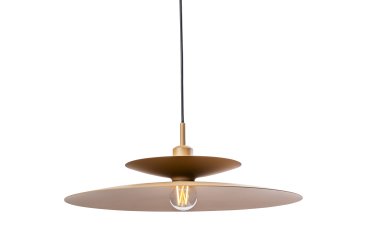 Artdelight Linares - pendelleuchte - Ø 50 x 16,5 cm - braun