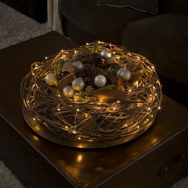 Konstsmide Weihnachtsbeleuchtung - Lichterketten - 14,9 m - 100 LEDs - silber