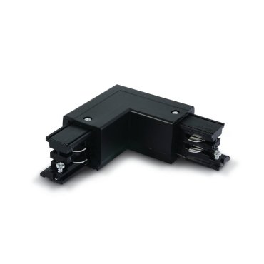 ONE Light Square Schienenzubehör - rechter Winkel - links - 3-Phasen-Schienensystem - 16A - schwarz