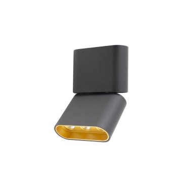 Maxlight Marvel - Deckenleuchte - 11 x 3,5 x 16 cm - 12W LED inkl - schwarz und gold