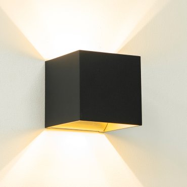 Artdelight Gymm - Wandleuchte - 10 x 10 x 10 cm - schwarz und gold